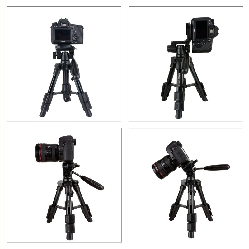 ZoMei Q100 Φορητός επιτραπέζιος μίνι τρίποδας για smartphones και κάμερες — κράμα αλουμινίου, καθολική συμβατότητα, μοντέλο Q100, ιδανικός για ζωντανή μετάδοση