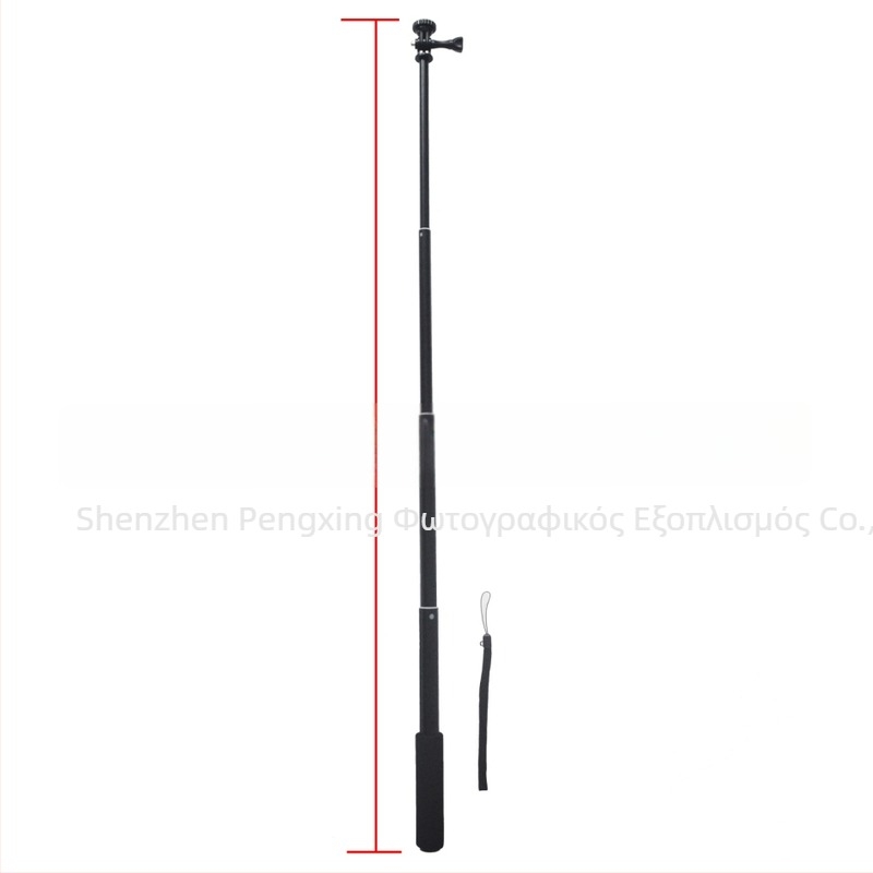 Τρίποδο selfie stick για GoPro και κινητό — GP-1088, κράμα αλουμινίου, 4 τμήματα, μέγιστο φορτίο 2 kg