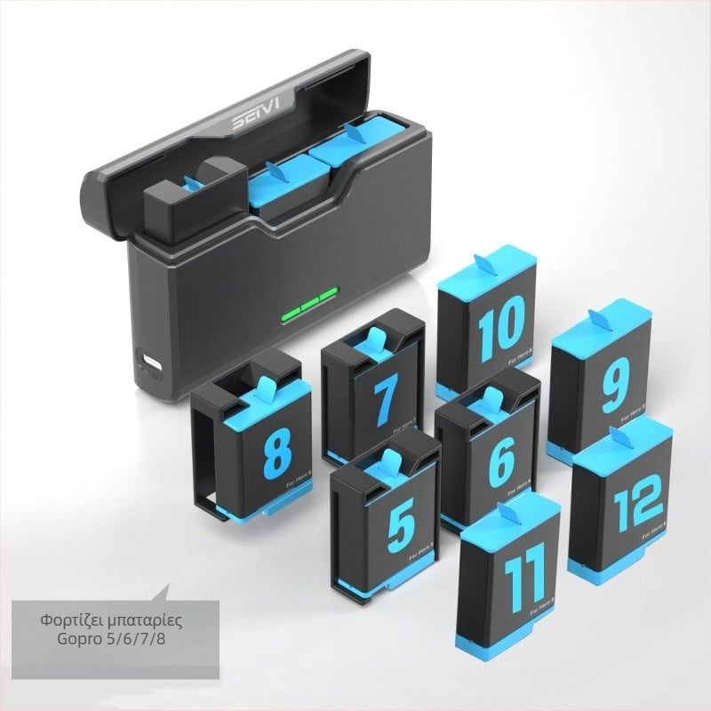 SEIVI Φορτιστής GoPro – Type-C Dock, Απορρόφηση κραδασμών, Συμβατός με GoPro 6–10