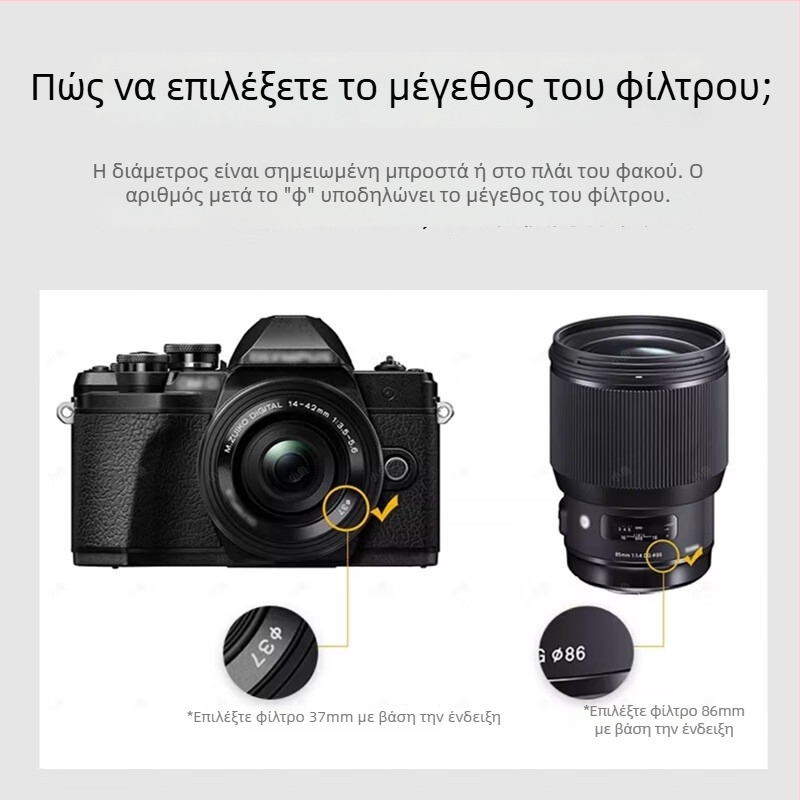 Φίλτρο UV Hulk CF003 για SLR φωτογραφική μηχανή - διπλής όψης πολυεπίπεδη επίστρωση, χωρίς σκοτεινά γωνίες, υψηλή διαπερατότητα, επεξεργασία OEM