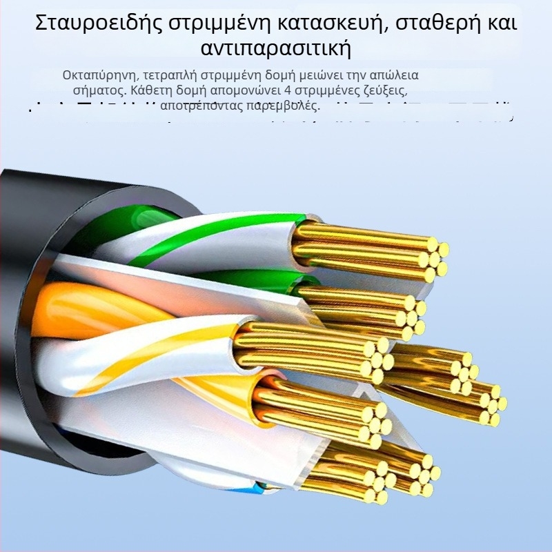 Cat6 καλώδιο δικτύου, RJ-45 συνδετήρας, χαλκοκαμωμένο αλουμίνιο, gigabit ταχύτητα, ζευγαρωτό καλώδιο, για δρομολογητή
