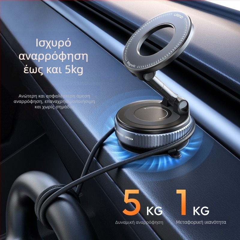 Μαγνητικό στήριγμα κινητού τηλεφώνου – επιτραπέζιο, πολυλειτουργικό, αντιδονητικό, κατασκευής από κράμα αλουμινίου, καθολική συμβατότητα