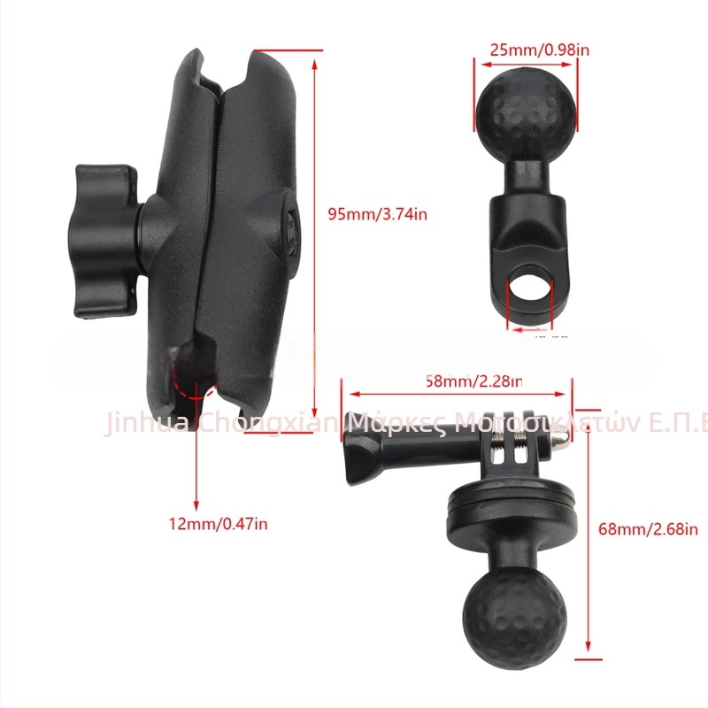 Powermotor BA012 — Καθολικό στήριγμα κάμερας οδήγησης για μοτοσυκλέτες (DV)