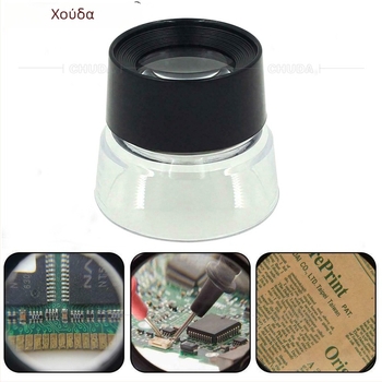 Chuda 10x κυλινδρικός ακρυλικός οπτικός HD επιτραπέζιος μεγεθυντής, μοντέλο 17136