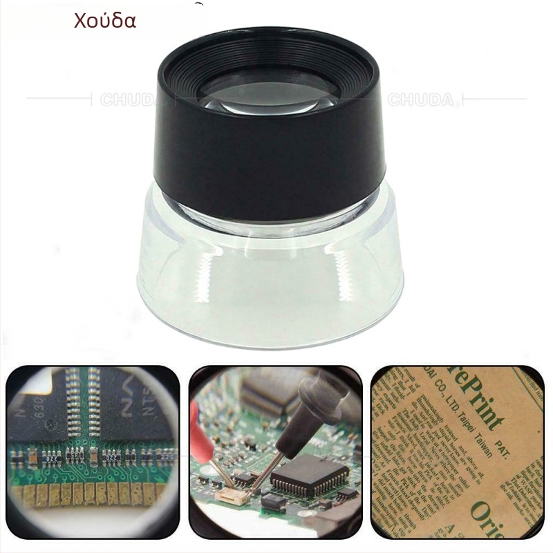 Chuda 10x κυλινδρικός ακρυλικός οπτικός HD επιτραπέζιος μεγεθυντής, μοντέλο 17136