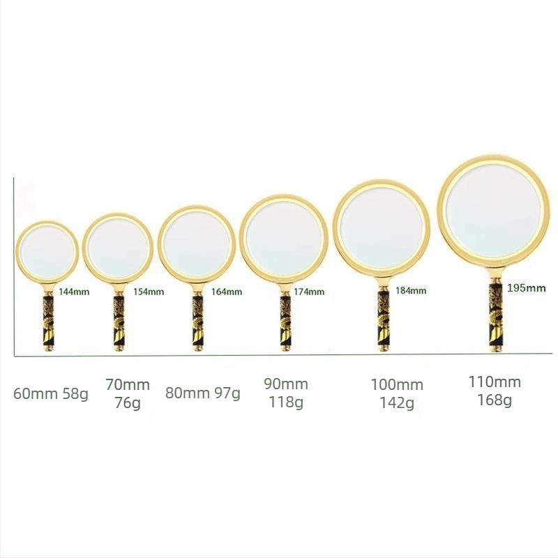 Χειροκίνητος μεγεθυντικός φακός, μοτίβο δράκοντα, 10x μεγέθυνση, πλαστικό