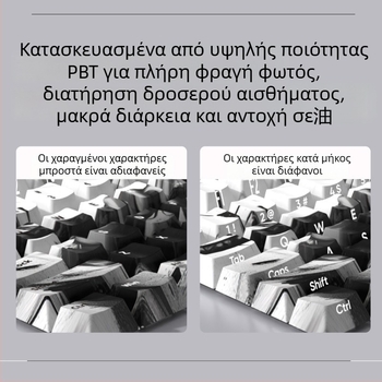 Μηχανικό πληκτρολόγιο με PBT καλύμματα πλήκτρων, 127 πλήκτρα, RGB φωτισμός, αδιάβροχο, παραμετροποιήσιμο