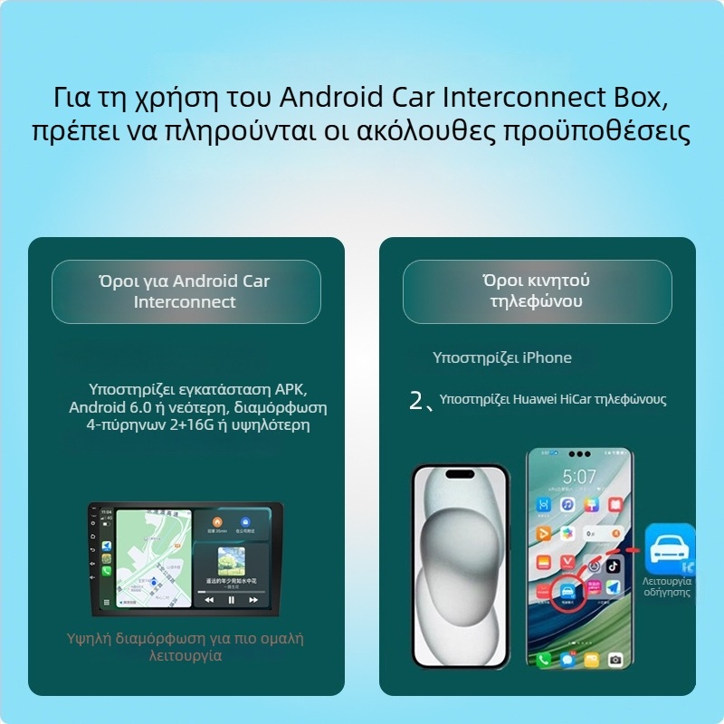 Διπλής λειτουργίας ενσωματωμένος κόμβος για Android συστήματα αυτοκινήτου σε ασύρματο CarPlay και Huawei HiCar; μοντέλο Z6-ad; USB διεπαφή; βάρος 50 g; περίβλημα ηλεκτροπλατίωσης