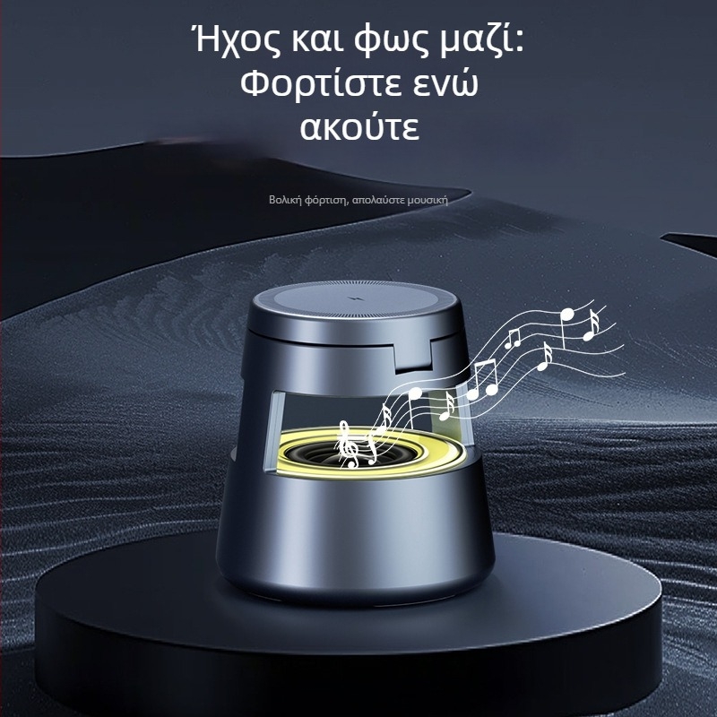 Μαγνητικό πέντε σε ένα ασύρματο φορτιστή για iPhone, ακουστικά, ρολόι, Bluetooth ηχείο και νυχτερινό φως – Έξοδος 15W για το τηλέφωνο, 3W για ακουστικά/ρολόι, 21W συνολικά, QC 3.0 γρήγορη φόρτιση