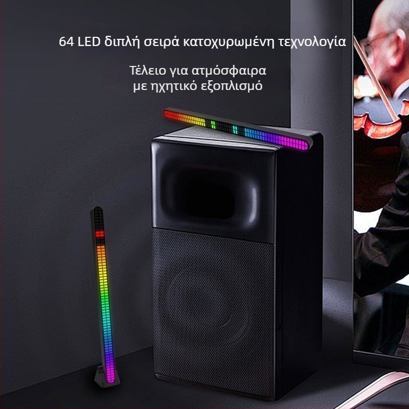 Εσωτερικός φωτισμός αυτοκινήτου RGB περιβάλλοντος - USB τροφοδοσία, 64-μπιτ διπλή αντοχή, φωτισμός σε ρυθμό, ευέλικτες επιλογές εγκατάστασης