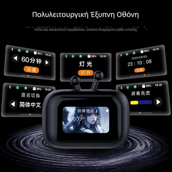 Ακουστικά οστικής αγωγής με μνήμη 32 GB, μακροχρόνια αυτονομία μπαταρίας, Bluetooth 6.0, στερεο ήχος, σχεδιασμένα για τοποθέτηση πάνω στο κεφάλι