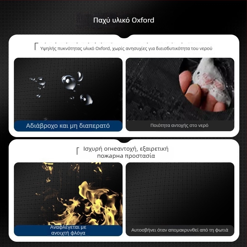 Ημι-Κάλυμμα αυτοκινήτου, καθολική συμβατότητα, Oxford υλικό, μαγνητική τοποθέτηση, εμπρός ασπίδα, μινιμαλιστικό στυλ