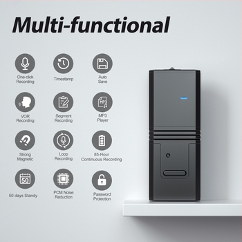 Kingneed Q9 στυλό καταγραφής ήχου με φωνητική ενεργοποίηση, MP3/WAV, 165 ώρες εγγραφής, αλουμινένιο σώμα, κάρτα SD