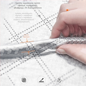 Κάλυμμα εμπρός παρμπρίζ αυτοκινήτου – αλουμινόφυλλο, εγκατάσταση με snap-in, μοτίβο πλέγμα, απλός σχεδιασμός