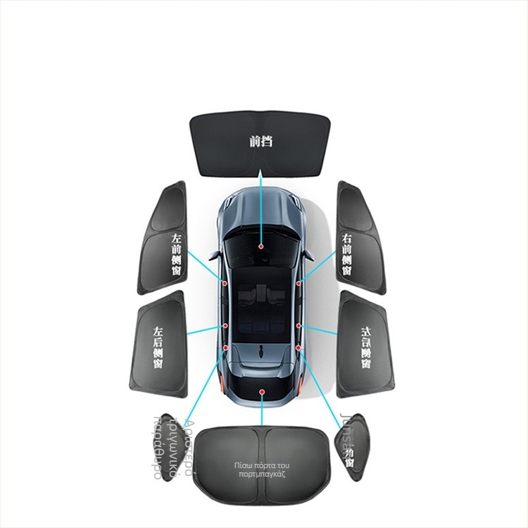 Σκίαστρο παραθύρου για ZEEKR 001, ύφασμα με δίχτυ, εγκατάσταση τύπου κάρτας, πάνελ θερμικής μόνωσης, εσωτερικό αξεσουάρ παραθύρου (δίχτυ; εγκατάσταση τύπου κάρτας; θερμική μόνωση; παράθυρο)