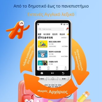 MP3/MP4 Player για μαθητές με Bluetooth, Κάμερα, Λειτουργία ρολογιού και Υποστήριξη κάρτας SD, Αφής οθόνη 3,5 ιντσών