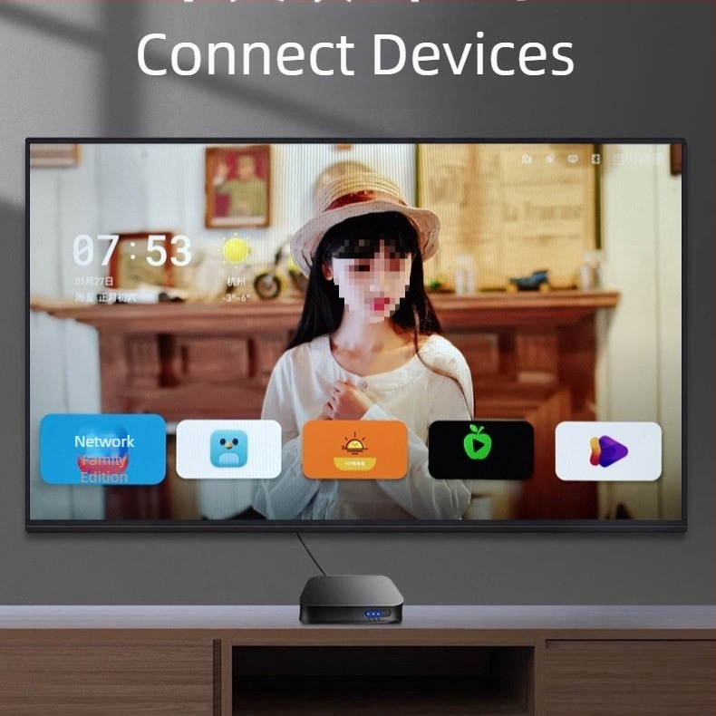 TV Box 4K με 5G WiFi, Bluetooth τηλεχειριστήριο, μοντέλο S905l3 (3840x2160, 128 MB RAM, HDMI/AV/USB/WiFi)