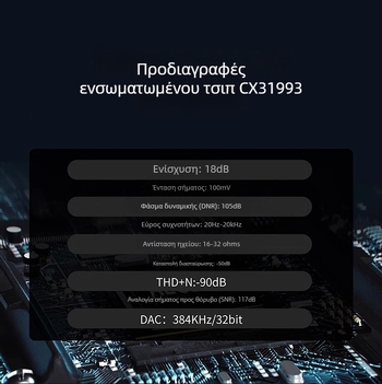 CX31993 chip adapter Type-C ήχου DAC αποκωδικοποιητής, χαλκός πυρήνας, 384 kHz, ενισχυτής ακουστικών DSD, hi‑fi
