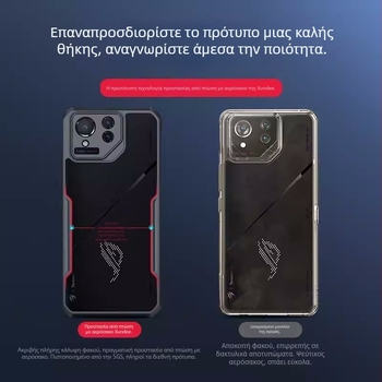 Xundi προστατευτική θήκη για Asus ROG9 Pro και ROG8 Pro, σιλικόνη, ανθεκτική σε πτώσεις, διαφανής, πλήρες κάλυμμα για gaming