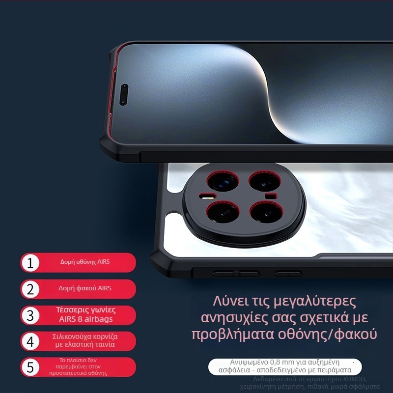 Xundd θήκη προστασίας για Honor Magic7 Pro, ματ διαφανής PC + TPU, ανθεκτική σε πτώσεις