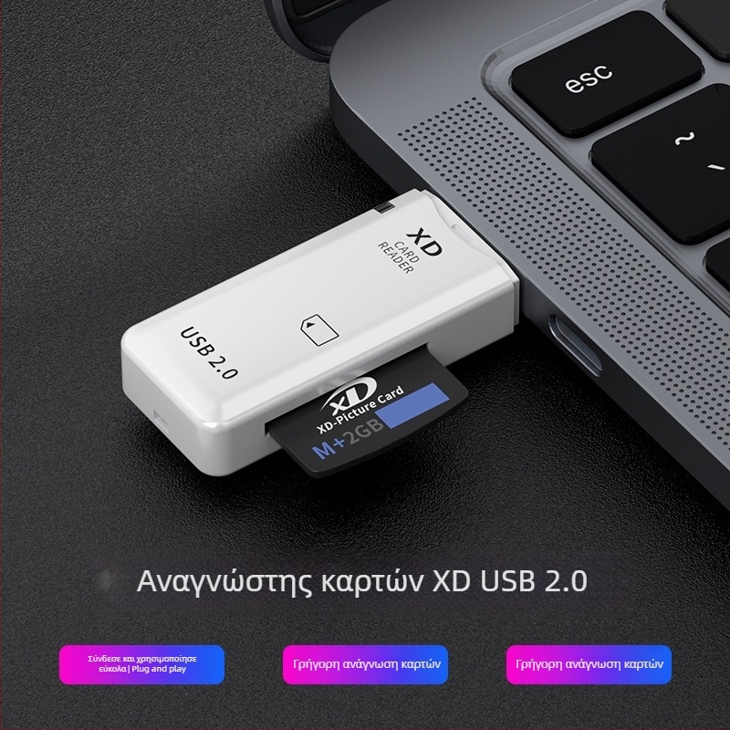 XD Αναγνώστης Καρτών OTG για iPhone/iPad/Android — All-in-One μετατροπέας USB 2.0, Μοντέλο XD, Εξωτερική εγκατάσταση, Εγγύηση 1 έτους
