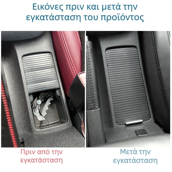Κάλυμμα φερμουάρ για τοποθετητή ποτηριών Golf 6 σε θήκη βραχίονα με ρόλερ – Συμβατό με Sagitar, Scirocco (Oukachioukachi)