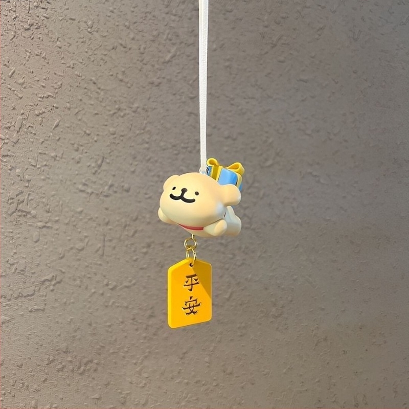 Κρεμαστό αυτοκινήτου με σκύλο σε γραμμικό σχέδιο — καρτούν, για τον καθρέφτη, ρητίνη, εσωτερική διακόσμηση, αυτοκινητικό διακοσμητικό