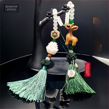 Ξύλινο διακοσμητικό αυτοκινήτου – χειροποίητο κρεμαστό με μοτίβο ελάφι, ρετρό στυλ, εσωτερική διακόσμηση, με δυνατότητα παραμετροποίησης