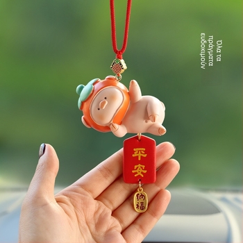 Κρεμαστό διακοσμητικό αυτοκινήτου από ρητίνη, καρτούν στυλ, εσωτερική διακόσμηση, κρεμαστό για τον καθρέφτη οπισθοπορείας