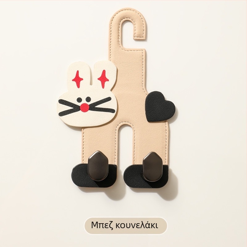 Άγκιστρο πίσω από το κάθισμα αυτοκινήτου – διπλό, κράμα, στυλ καρτούν, εσωτερική αποθήκευση