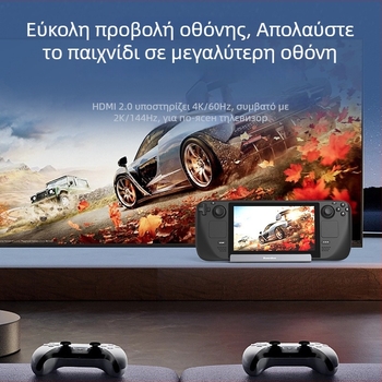 ROG Steam Deck USB-C σταθμός, hub 1-6 θυρών, 5 Gbps, καλώδιο 10 cm, χωρίς εξωτερική τροφοδοσία