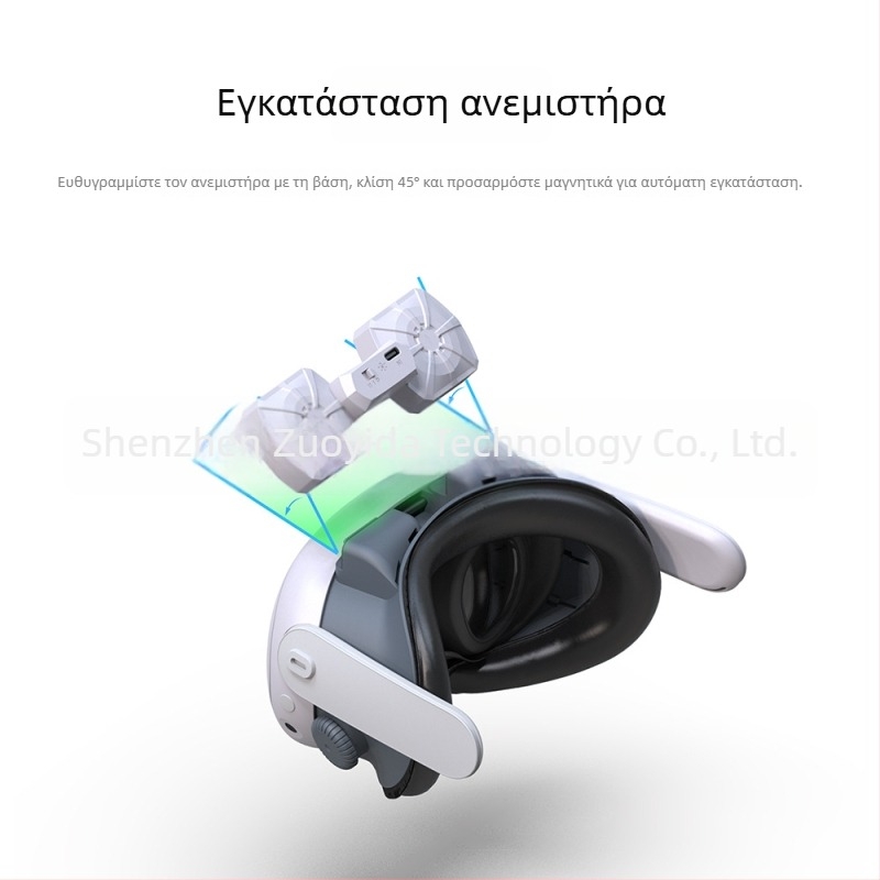 Μαγνητικός Διπλός Ανεμιστήρας X3 για Meta Quest 3 – μαγνητική προσέλκυση, αερισμός και αποφόρτιση θερμότητας, αντι-ατμοποίηση, OEM