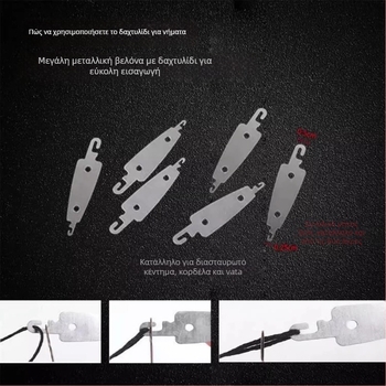 Σετ αποκοπής ραφών, 34 τεμάχια, χειροποίητες ατσάλινες βελόνα, λεπτές βελόνες ραφής, μοντέρνο στυλ