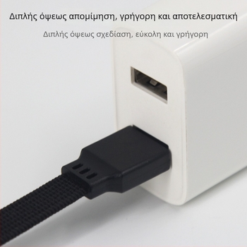 Αμφίπλευρο USB καλώδιο τροφοδοσίας με πλεκτό νάιλον για θέρμανση ρούχων και φυσικοθεραπευτικά όργανα (OEM, 2023)