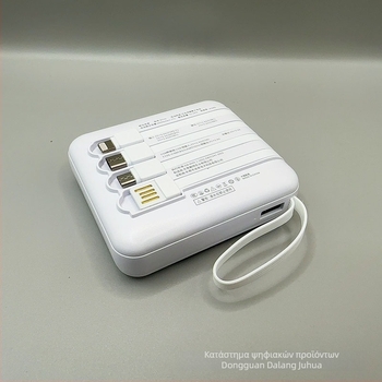 Power Bank με ενσωματωμένο καλώδιο, 6000mAh, μπαταρία Li-Poly, 10W γρήγορη φόρτιση, Μοντέλο XT30