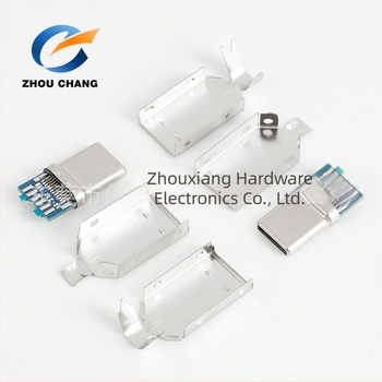 ZC USB Type-C 3.1 Αρσενικός Συνδετήρας, Καλώδιο με Συγκόλληση