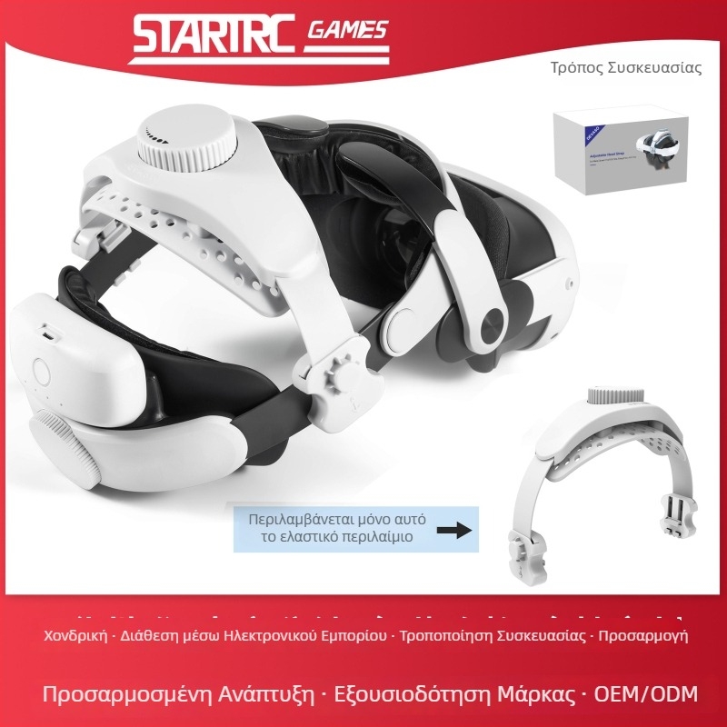 DEVASO VR ζώνη κεφαλής για γυαλιά — εργονομική υποστήριξη, αποφόρτιση, ABS υλικό, μοντέλο Nylon, συμβατό με Meta Quest Pro, Quest 2, PICO 4