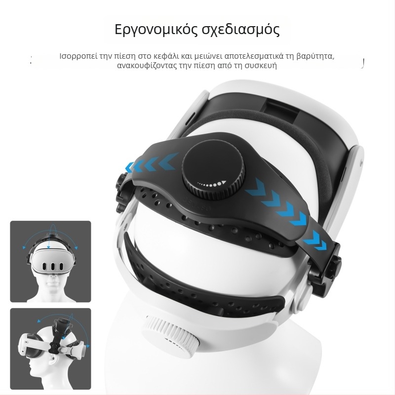 DEVASO VR ζώνη κεφαλής για γυαλιά — εργονομική υποστήριξη, αποφόρτιση, ABS υλικό, μοντέλο Nylon, συμβατό με Meta Quest Pro, Quest 2, PICO 4