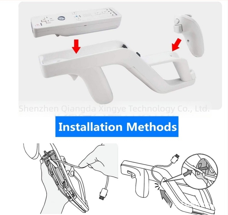 Nintendo Wii Zapper Biochemical Gun τιμόνι παιχνιδιού με αριστερή και δεξιά λαβές