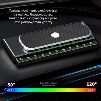 Κάρτα προσωρινής στάθμευσης αυτοκινήτου, διακοσμητικό κεντρικής κονσόλας, πλαστικό, μοντέλο Leyi, χωρίς λογότυπο, χωρίς παραμετροποίηση