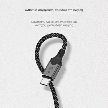 Καλώδιο δεδομένων USB4 USB-C, 40Gbps, 8K βίντεο, 240W γρήγορη φόρτιση, CCC πιστοποιημένο