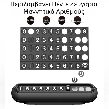 Πλακέτα προσωρινού παρκάρισματος με μαγνητική στήριξη, μοντέλο X07, υλικό πλαστικό, προέλευση Σενζεν, δυνατή εκτύπωση λογότυπου