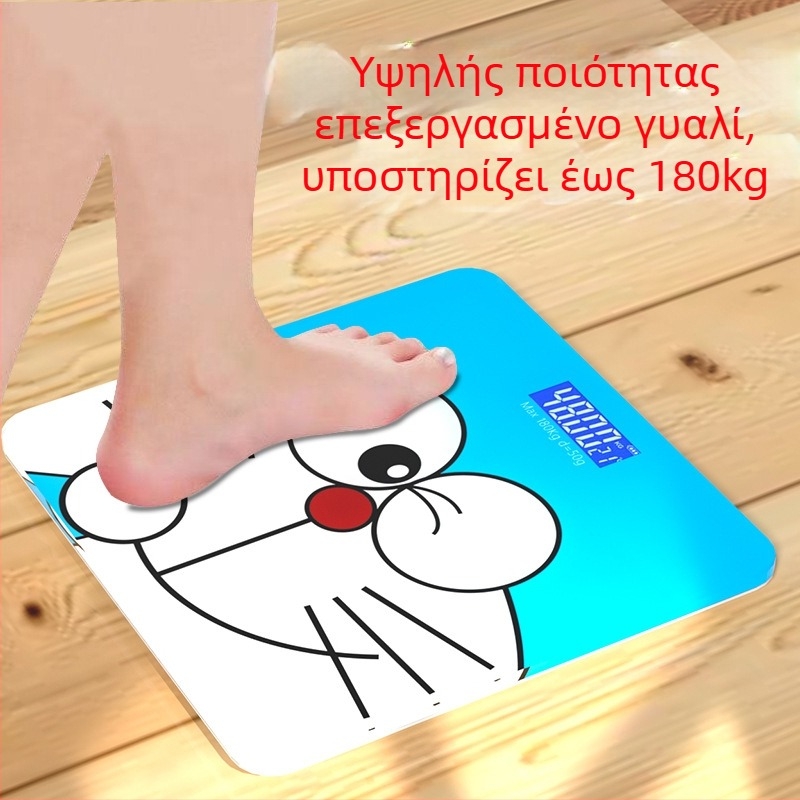 Ψηφιακή ζυγαριά μέτρησης βάρους – μινιμαλιστικός σχεδιασμός καρτούν για φοιτητές, μέγιστη ικανότητα 180 kg, τροφοδοσία USB ή μπαταρία