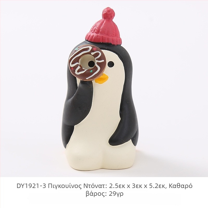 Διακοσμητικό γραφείου με Άγιο Βασίλη — Χειροποίητη φιγούρα ρητίνης σε καρτούν στυλ, συνθετική ρητίνη, Top rhyme