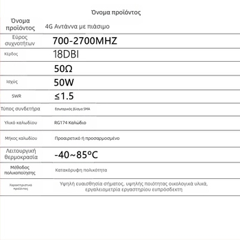 4G εξωτερική αδιάβροχη omni-directional patch κεραία με SMA σύνδεσμο, SWR ≤ 1.5 – Chenyuxin CYX-TP