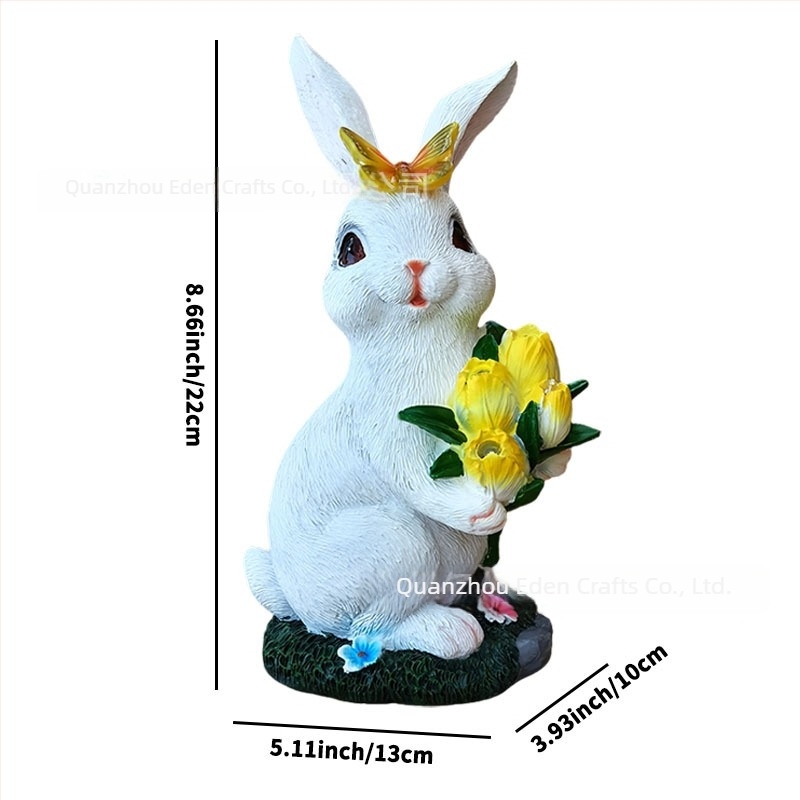 Κουνέλι διακοσμητικό κήπου — κατασκευή από ρητίνη, Eden, μοντέρνο καλλιτεχνικό στυλ