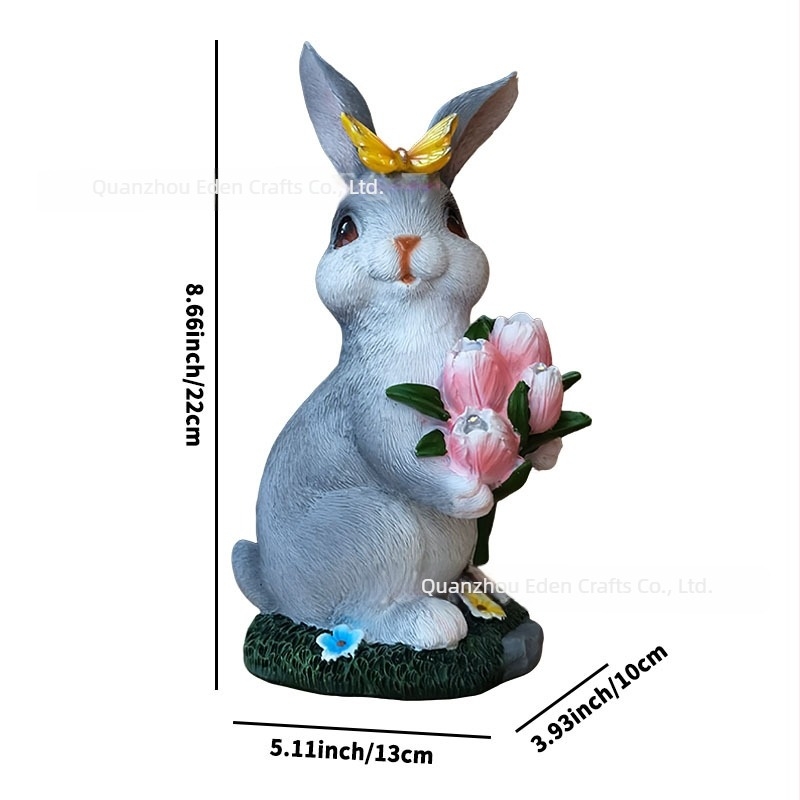 Κουνέλι διακοσμητικό κήπου — κατασκευή από ρητίνη, Eden, μοντέρνο καλλιτεχνικό στυλ
