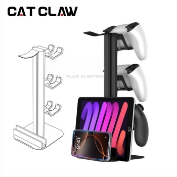 Βάση στήριξης από κράμα αλουμινίου για χειριστήρια παιχνιδιών, ταμπλέτες και φορητούς υπολογιστές, με κατσαβίδι και οδηγό χρήσης