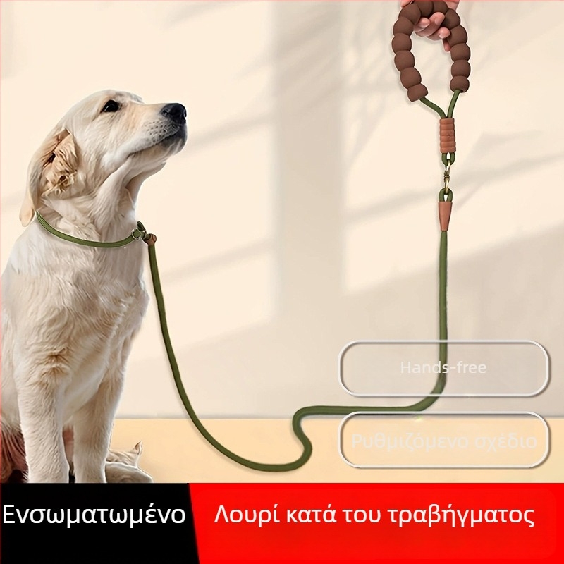 Λουρί σκύλου από P-νήμα, αγωνιστικού επιπέδου, για εξωτερικές βόλτες, χωρίς χρήση χεριών, ανθεκτικό στις εκρήξεις, κατάλληλο για μικρούς, μεσαίους και μεγάλους σκύλους, P-αλυσίδα