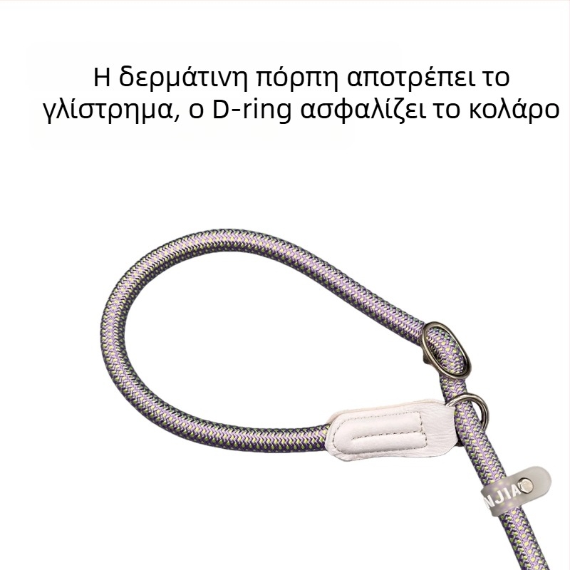 Μεγάλη ρυθμιζόμενη λουρί εκπαίδευσης για σκύλους με αντι-έλξη και άνετη λαβή